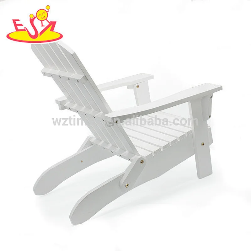New design white wooden kids beach chair for wholesale W08G241