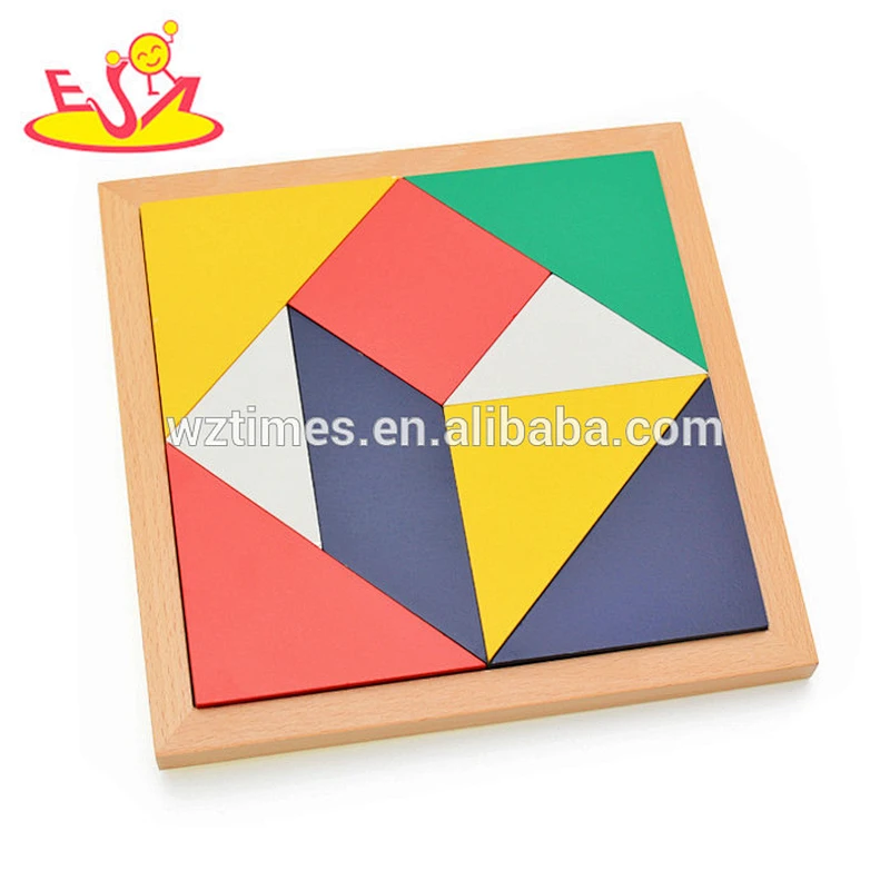 2018 Wholesale best sale kids wooden Chinese tangram made in china W14A166