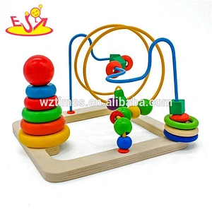 New hottest first wooden toy bead maze for baby education W11B194