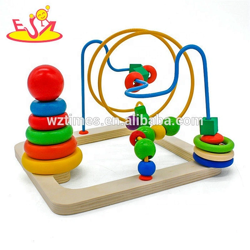 New hottest first wooden toy bead maze for baby education W11B194