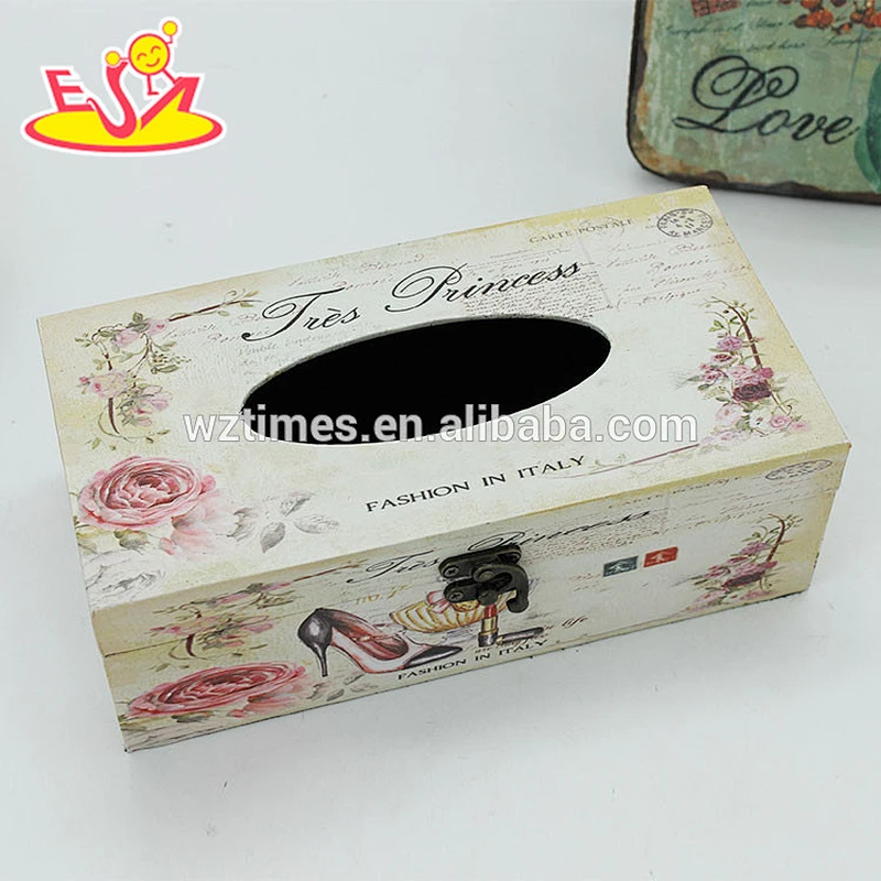Wholesale beautiful houseware wooden napkin paper box cheap wooden napkin paper box W18A005