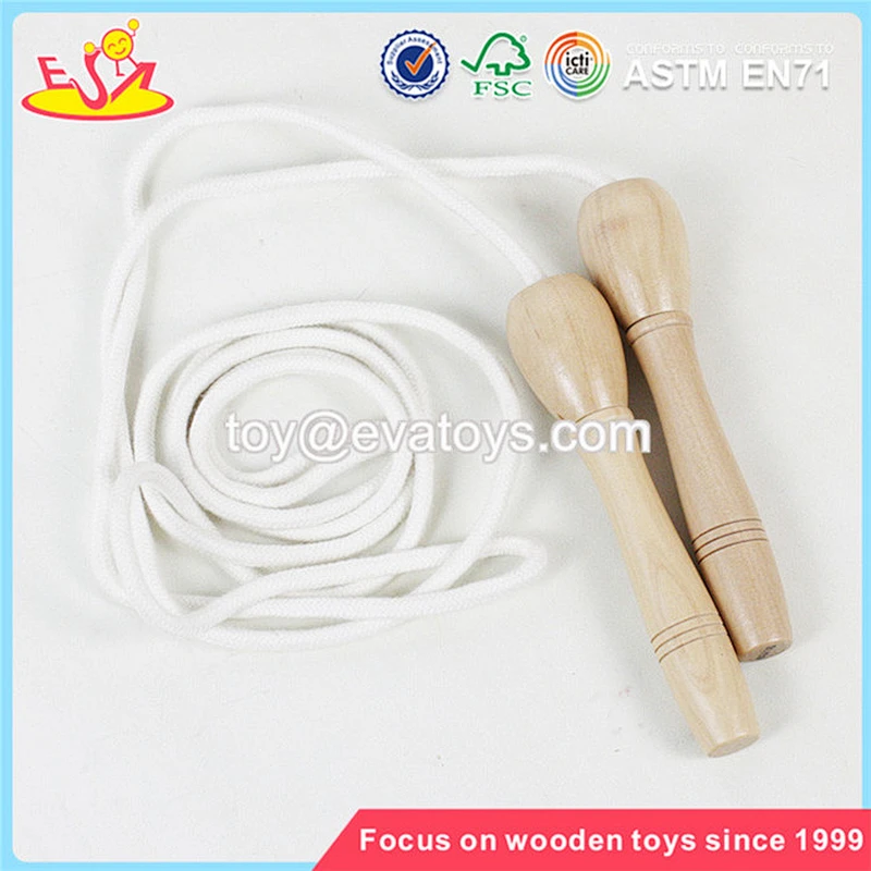 wholesale new kids toys wooden handle skipping jump rope primary color children wooden jump rope W01A292