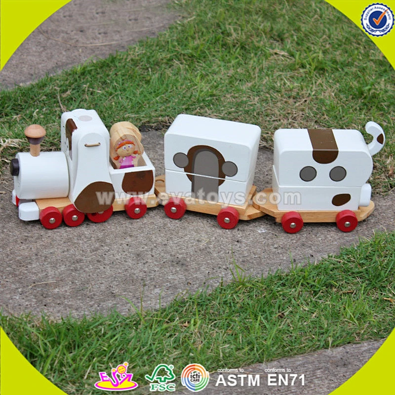 wholesale excellent wooden dog shape drag toy for children W05B090