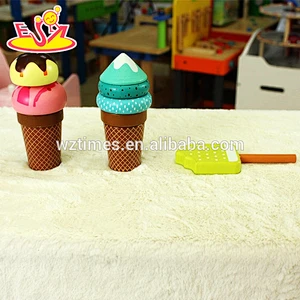 2018 wholesale baby wooden ice cream toy DIY kids wooden ice cream toy role play kids wooden ice cream toy W10B170
