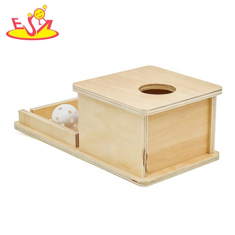 High quality baby Montessori wooden permanence box with tray W12F083