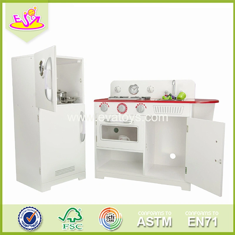 Wholesale fun cooking toy role play wooden kitchen set toy for children W10C256