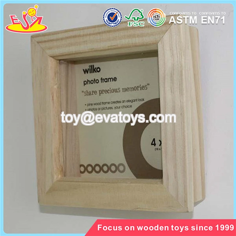 Wholesale home decoration baby wood photo frame top selling wood photo frame W09A025