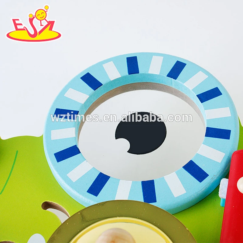 Wholesale best sale crocodile shaped green wooden xylophone musical set toy for children W07A093
