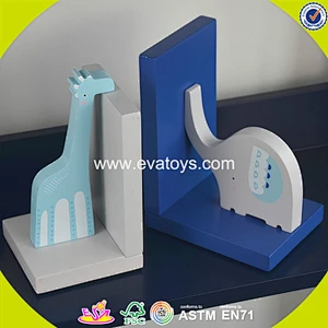 wholesale kids wooden animal bookend creative children's wooden animal bookend W08D059