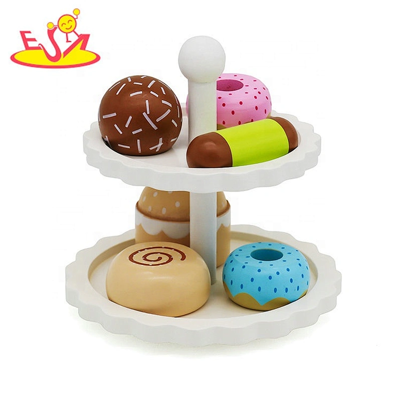 Ready to ship kids wooden toy cake stand for kinderplay W10B250B