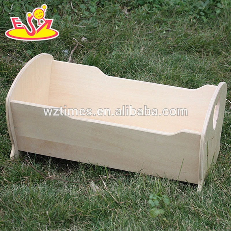 wholesale kids toy wooden doll bed,burlywood children toy wooden doll bed,cheap baby toy wooden doll bed W06B038