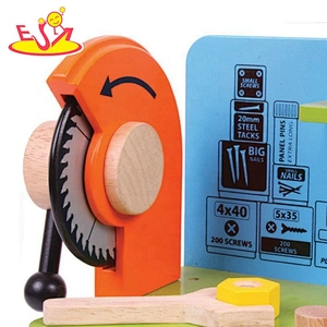 Top sale educational toy tool kit wooden carpenter set toy for kids W03D116