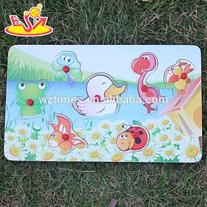 wholesale hottest sale wooden animal magnetic puzzle for children W14M092