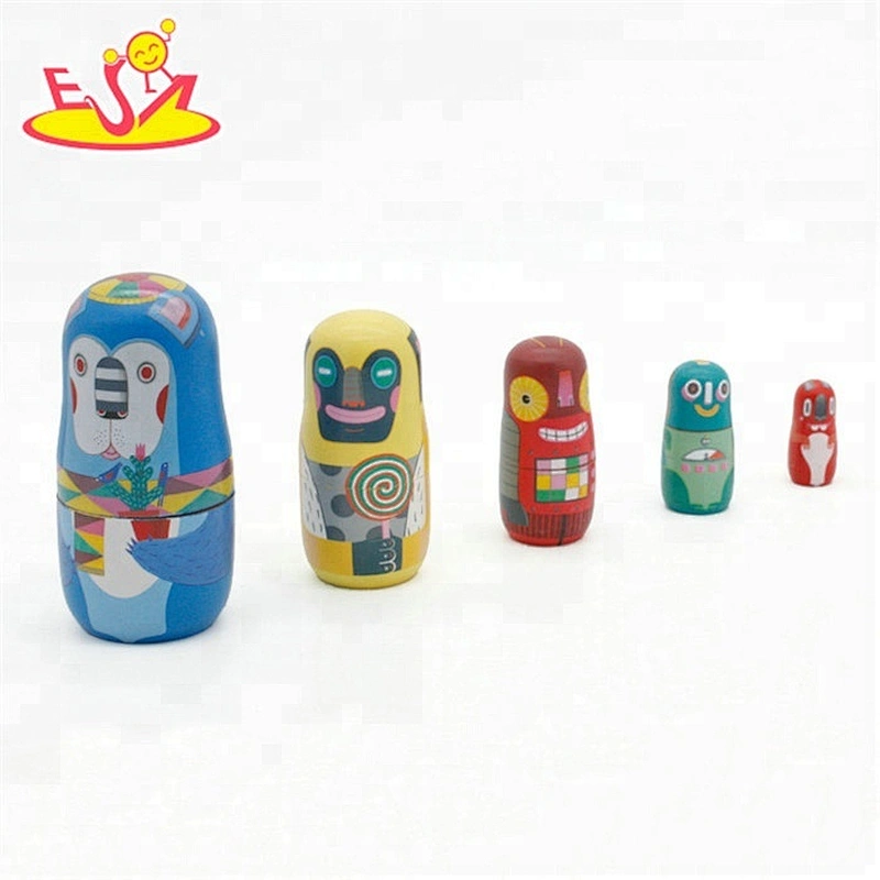New design handmade wooden russian dolls for kids W06D111