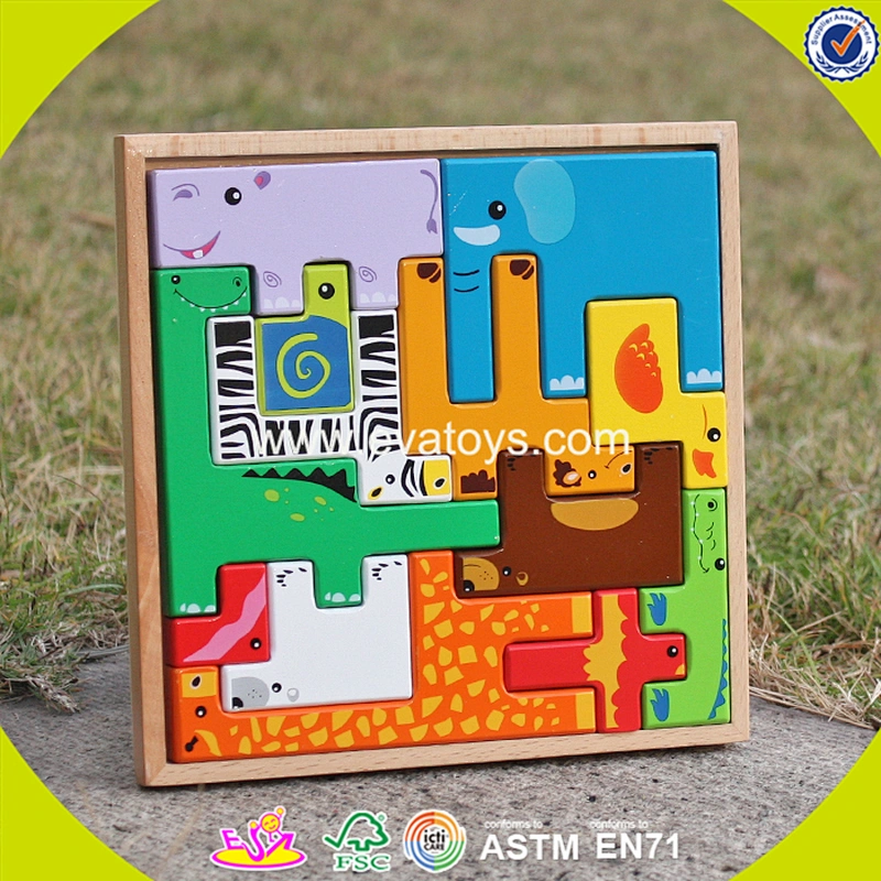 2018 New design wooden colorful puzzle game mini wooden colorful puzzle game children wooden colorful puzzle game W14A109