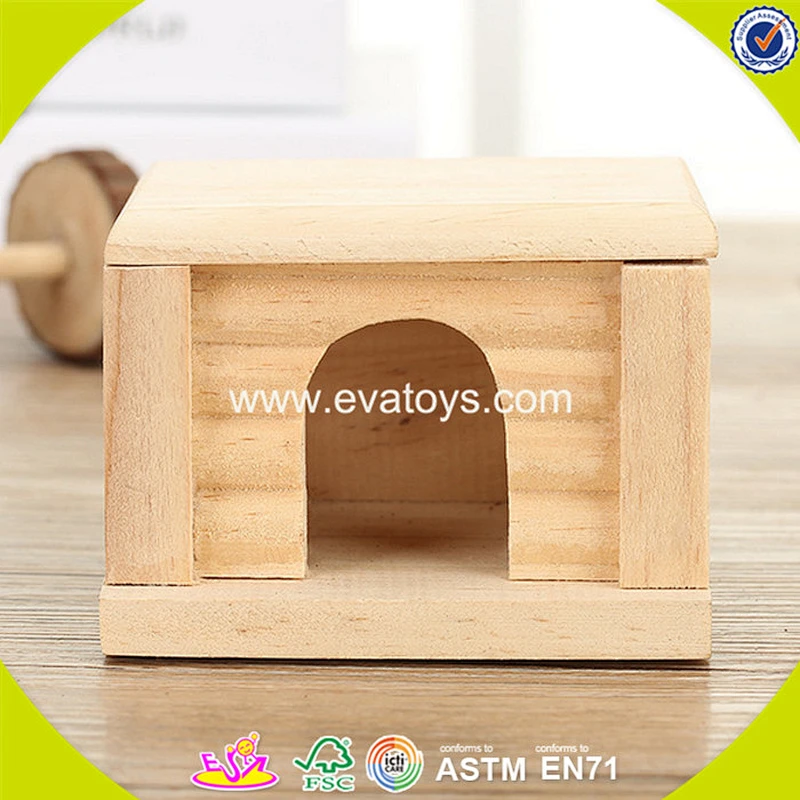 2018 New design wooden animal house for hamster mini wooden animal house for hamster W06F026