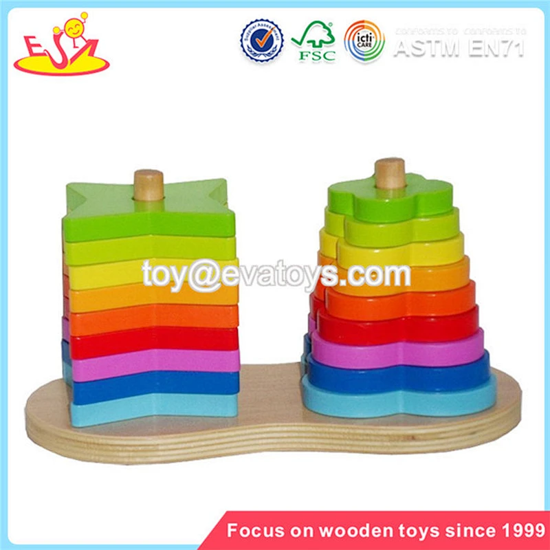 Wholesale colorful kids wooden shape blocks sorter toy fashion baby wooden shape sorter toy W13D026