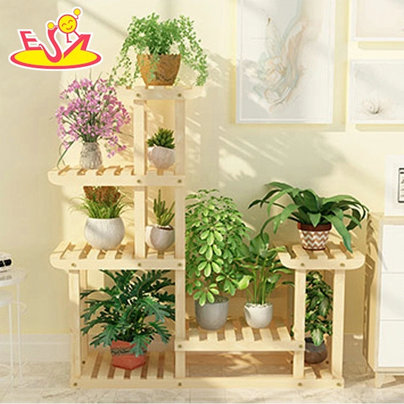 Most popular 4 layers movable wooden plant stand with low price W08H119B