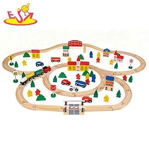 2019 New arrival electronic wooden train track toy set for children W04C177
