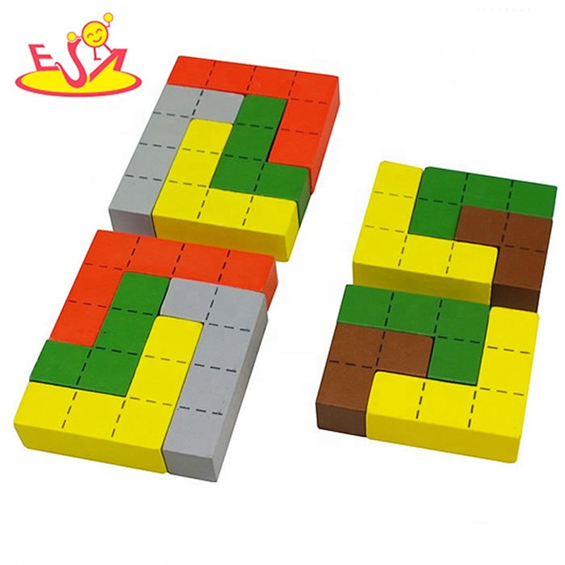 Best sale educational wooden block toy set for kids W13A081