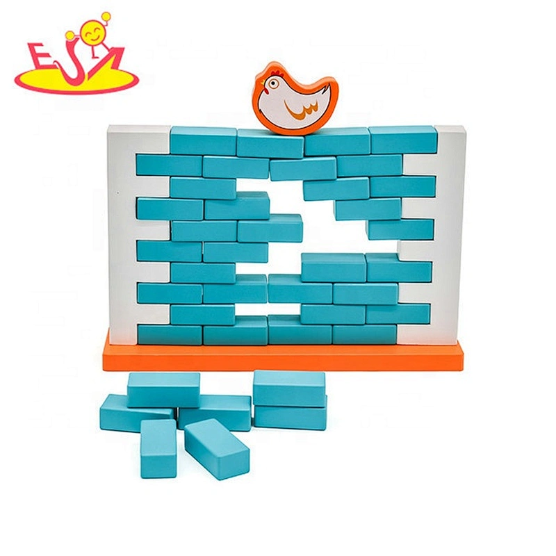 2019 Top sale preschool Build the Wall wooden blocks toys for toddlers W13D215