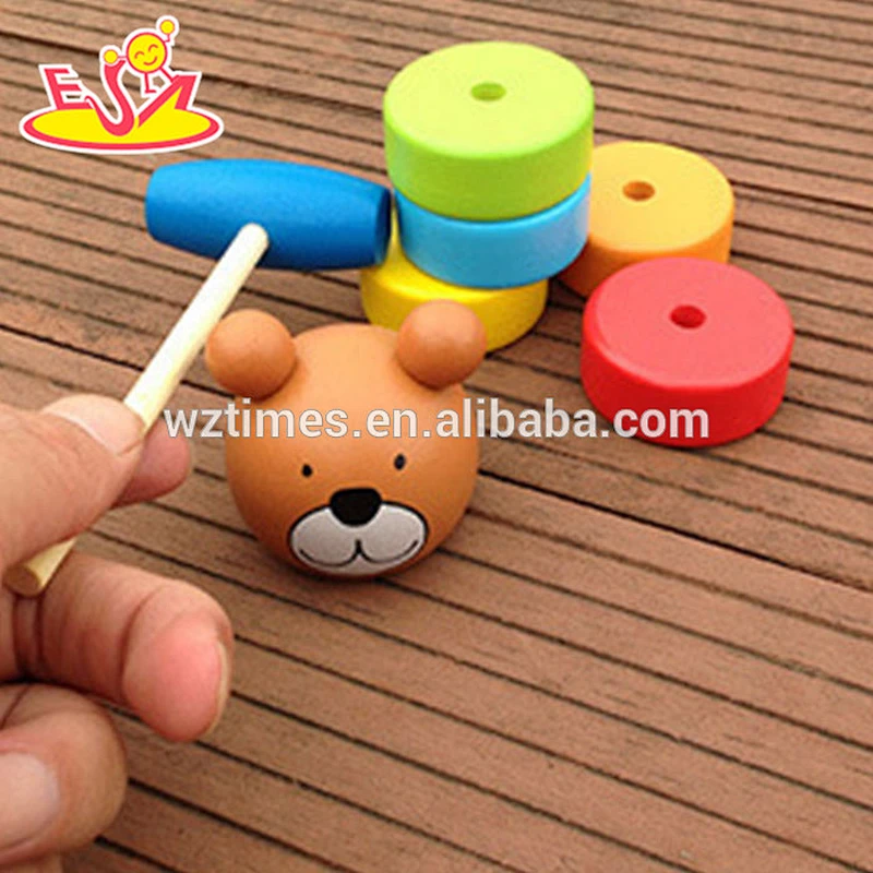2018wholesale детей деревянная игрушка медведь музыкальный ребенок деревянная игрушка медведь интересные дети деревянная игрушка медведь W11G030