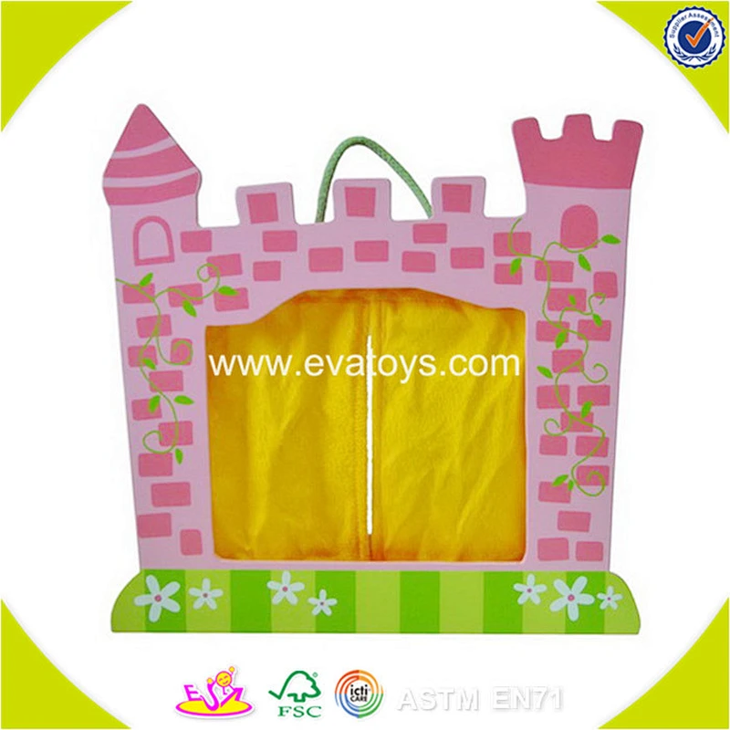 wholesale red wooden theatre toy,beautiful wooden knock toy theatre toy,great children wooden theatre toy W10D102