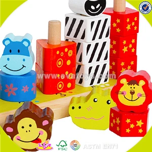 wholesale best animal stacking blocks toy,cheap wooden animal stacking blocks toy,educational animal stacking blocks toy W13D064