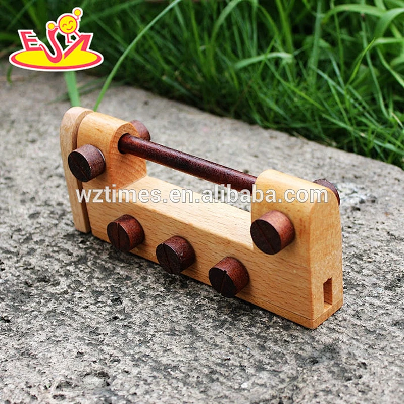2018 wholesale wooden lock toy educational wooden lock toy top fashion wooden lock toy W02A167