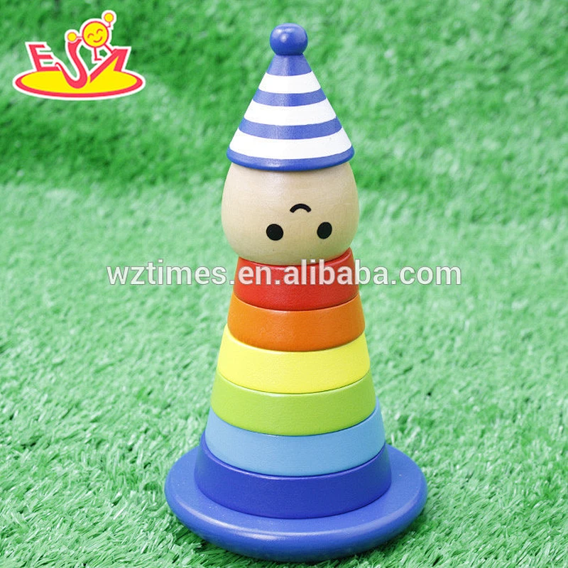 new design baby educational wooden stacking toy for sale W13D111