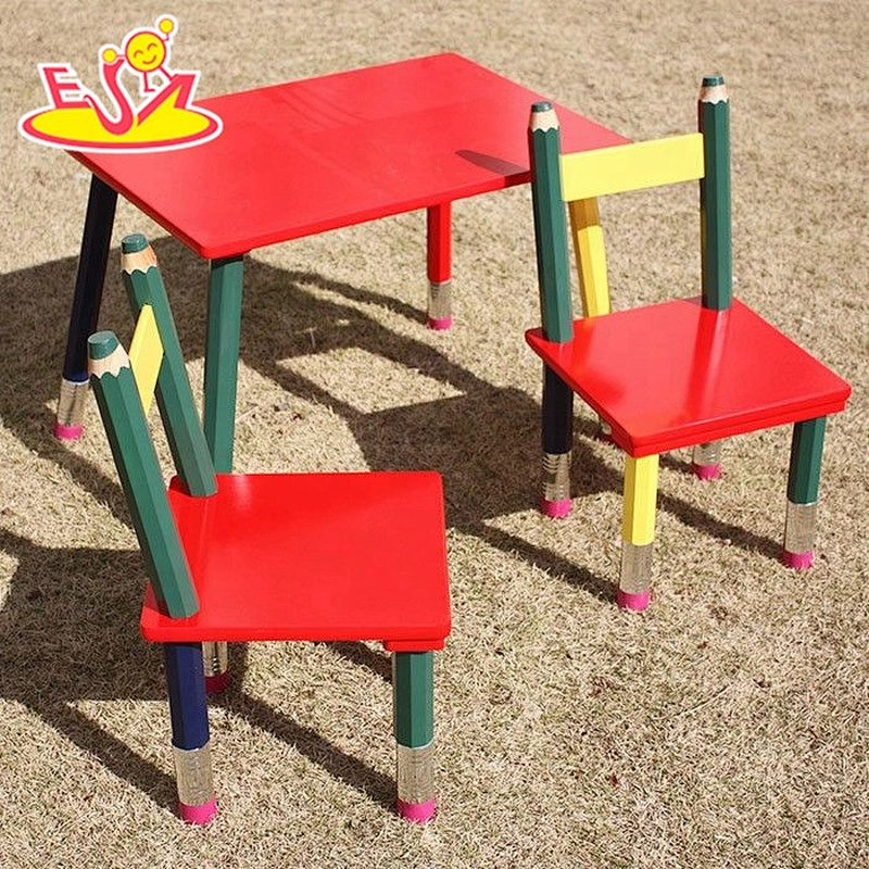 Most popular wooden doll table set with 2 chairs W08G138