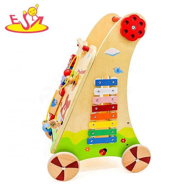 2019 Ready to Ship educational wooden activity walker toy for toddlers W16E034