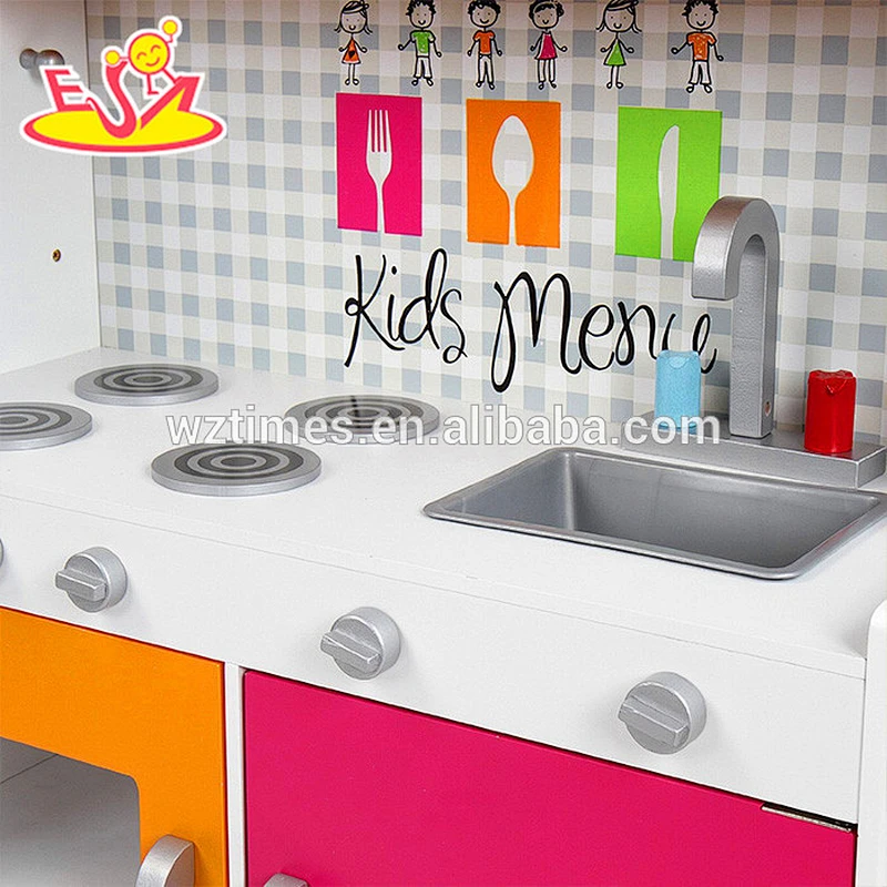 2018 wholesale baby wooden play kitchen set new design kids wooden play kitchen set children wooden play kitchen set W10C204
