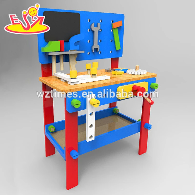wholesale kids wooden workbench toy for preschoolers W03D076B