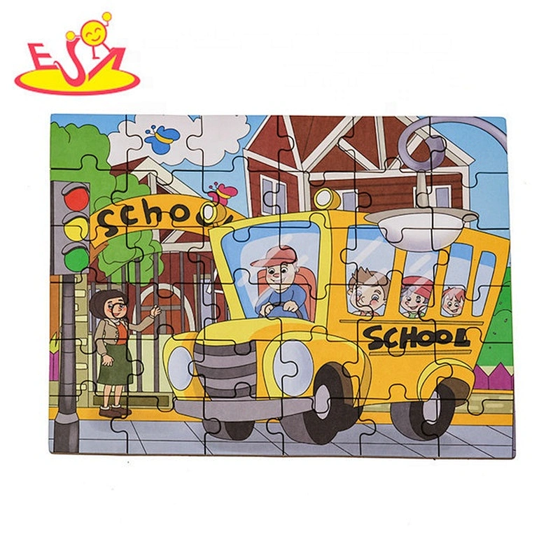 2019 New arrival educational wooden jigsaw puzzle games for children W14C261