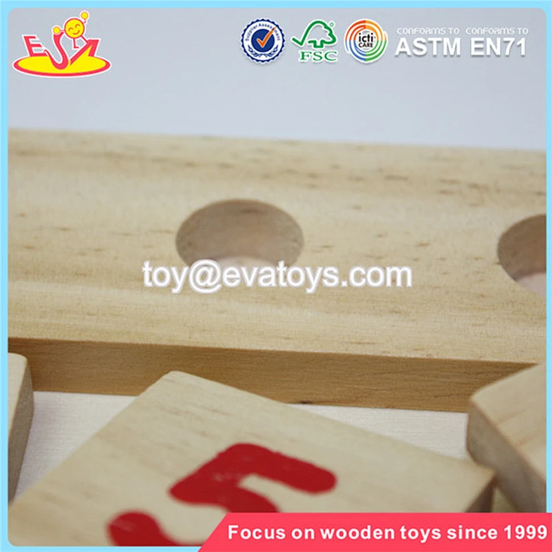 Wholesale hot math teaching aid wooden number learning toy preschool wooden number learning toy W12E002
