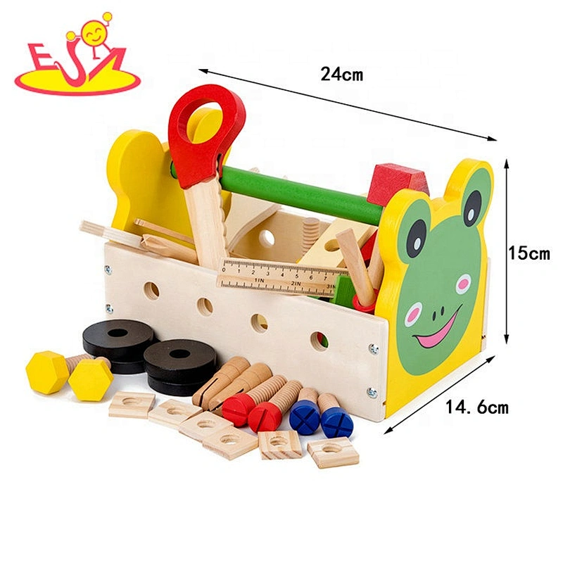 New design cartoon style educational wooden toy tool bench for kids W03D129