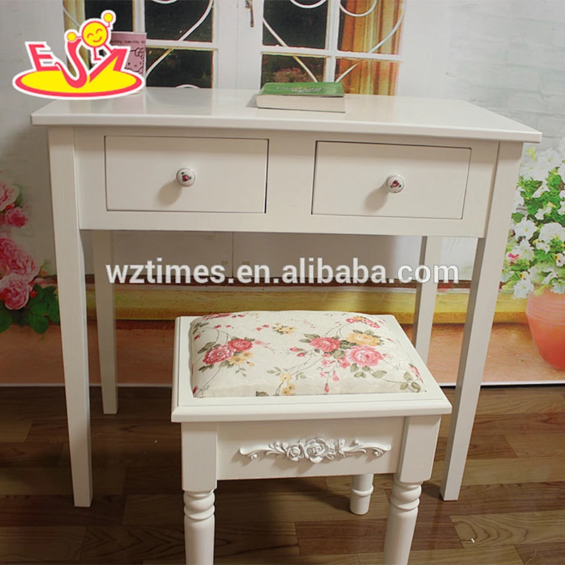 2018 New design wooden girls table and chairs, high quality room furniture wooden girls table and chairs W08G188