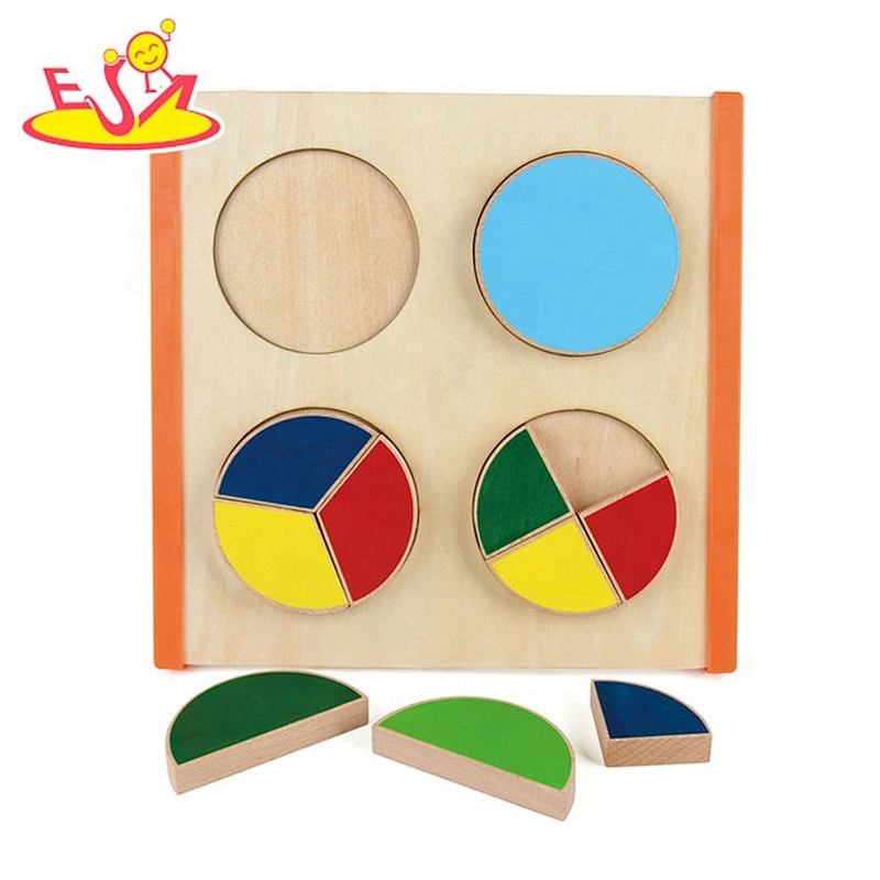 Most popular colored wooden learning puzzles for toddlers W12F058