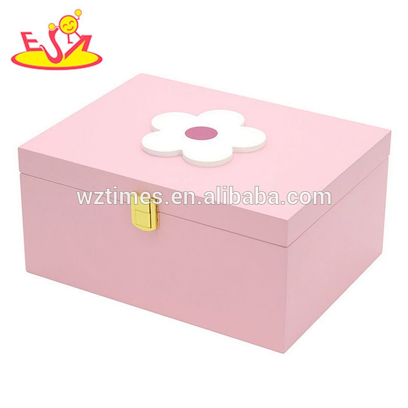 2018 wholesale pink wooden kids storage boxes high quality wooden kids storage boxes best wooden kids storage boxes W08C175