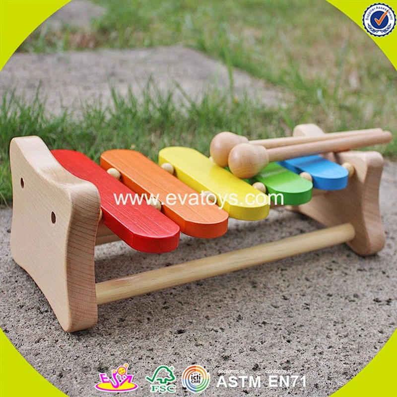 wholesale kids wooden rainbow xylophone for training music talent W07C030