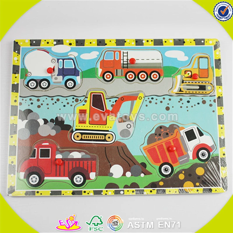 Wholesale top wooden early babyhood jigsaw toy great early babyhood jigsaw toy brain training puzzle W14A086