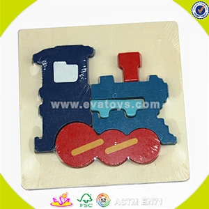 Wholesale cheap baby wooden apple jigsaw toy simple style wooden apple jigsaw toy best gift kids puzzle W14G001