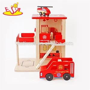 Wholesale cheap children wooden parking toy for selling W04B030