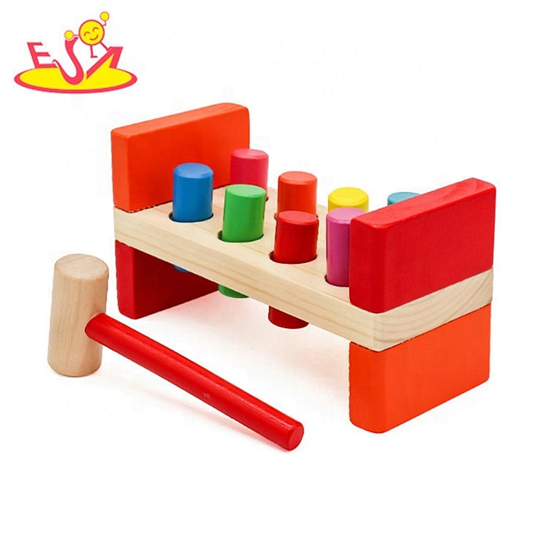 wholesale educational Wooden colorful knocking toy, intelligence knocking toy W11G018