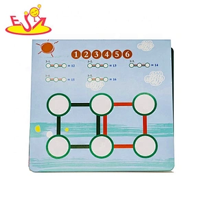2019 Best quality educational math wooden number games for preschoolers W12E019