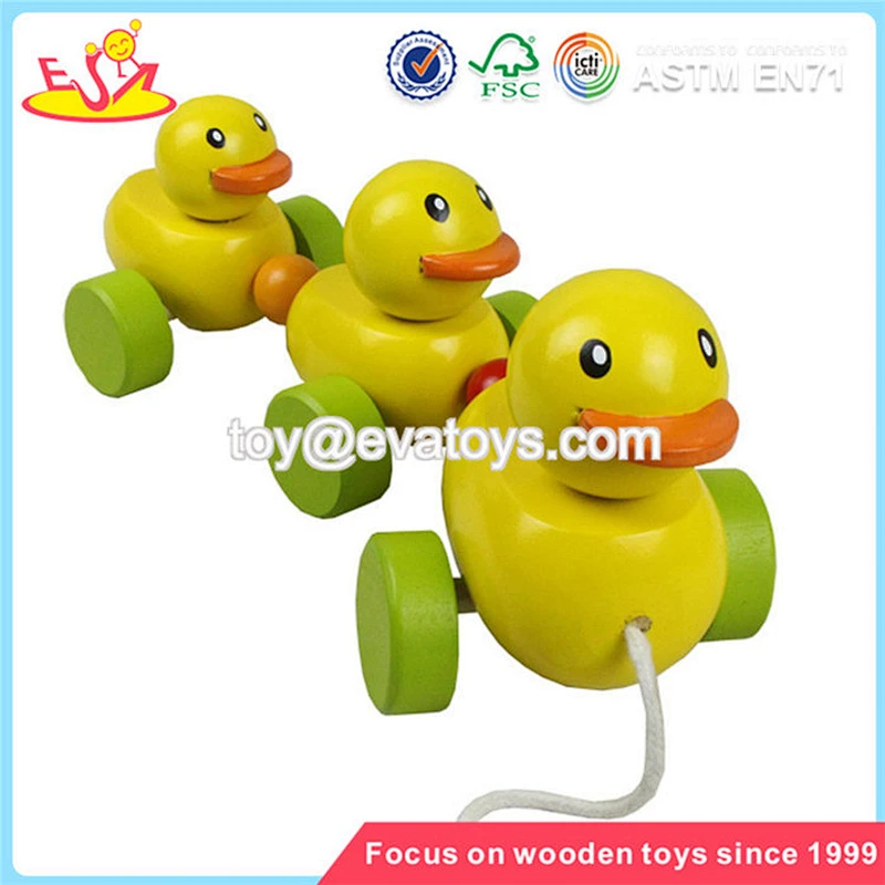 Wholesale beautiful pull wooden train toy new product baby pull wooden animals train toy W05B055