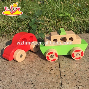 most popular children's wooden toy vehicle for wholesale W04A204