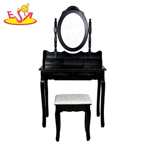 High quality black wooden dressing table set for children W08H098