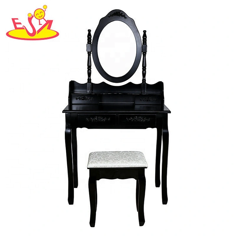 High quality black wooden dressing table set for children W08H098